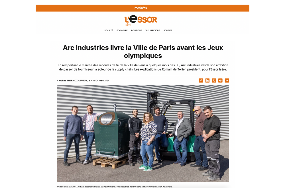 ARC Industries Group et l’Essor Isère